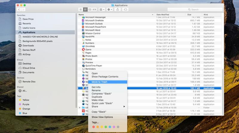 How to delete an app on a mac desktop